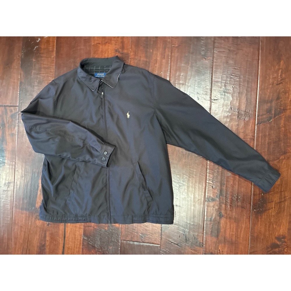 Polo Ralph Lauren Harrington Jacket Mens 2XLT Black Plaid Windbreaker